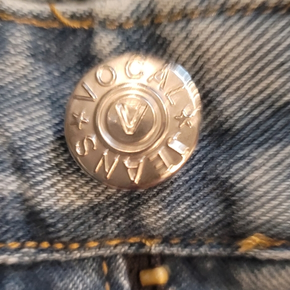 NWOT Vocal Distressed Lace Up Denim Shorts - Picture 6 of 7